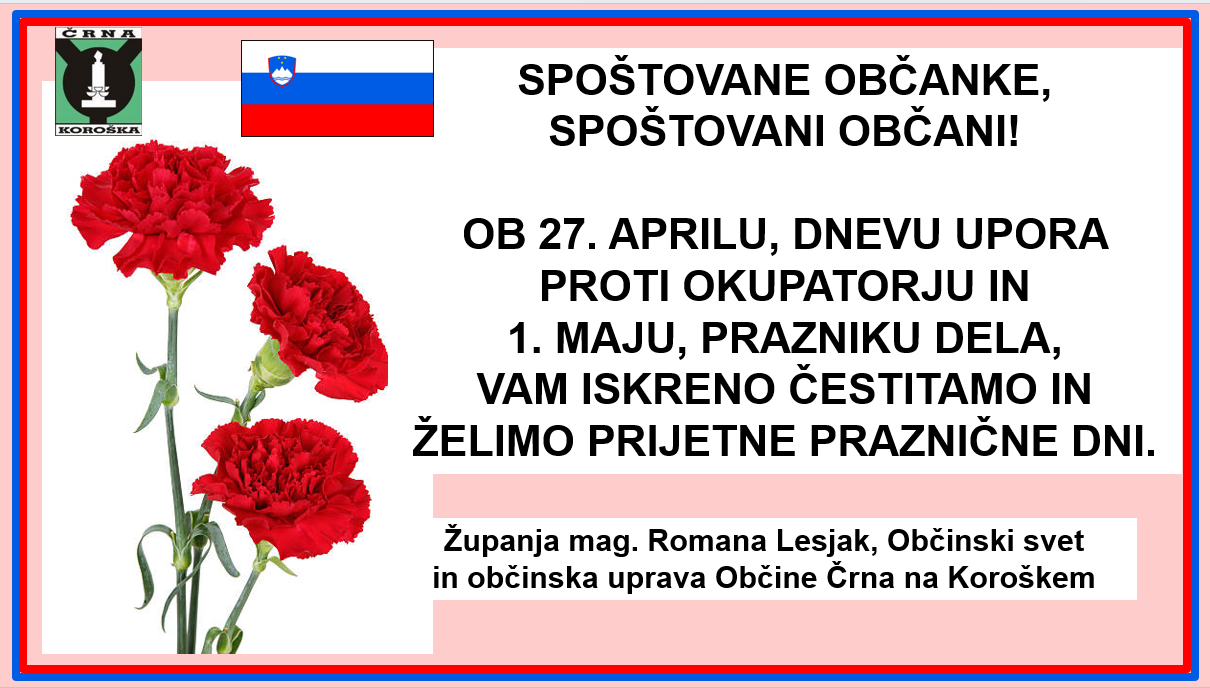 Čestitka ob 27. aprili in 1.maju