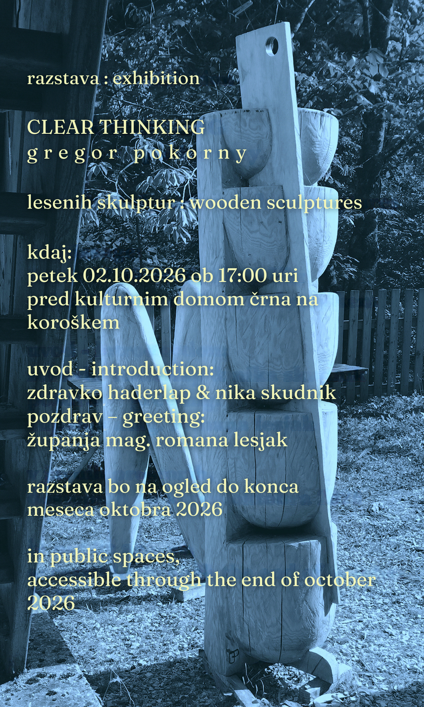 Vabilo CLEAR THINKING Gregor Pokorny