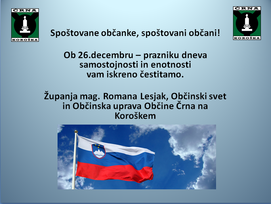 Cestitka ob Dnevu samostojnosti in enotnosti