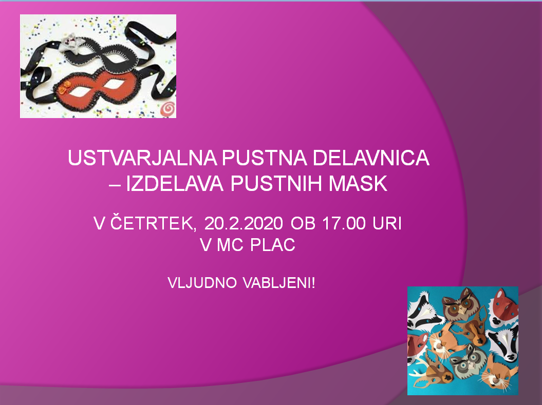IZDELAVA PUSTNIH MASK