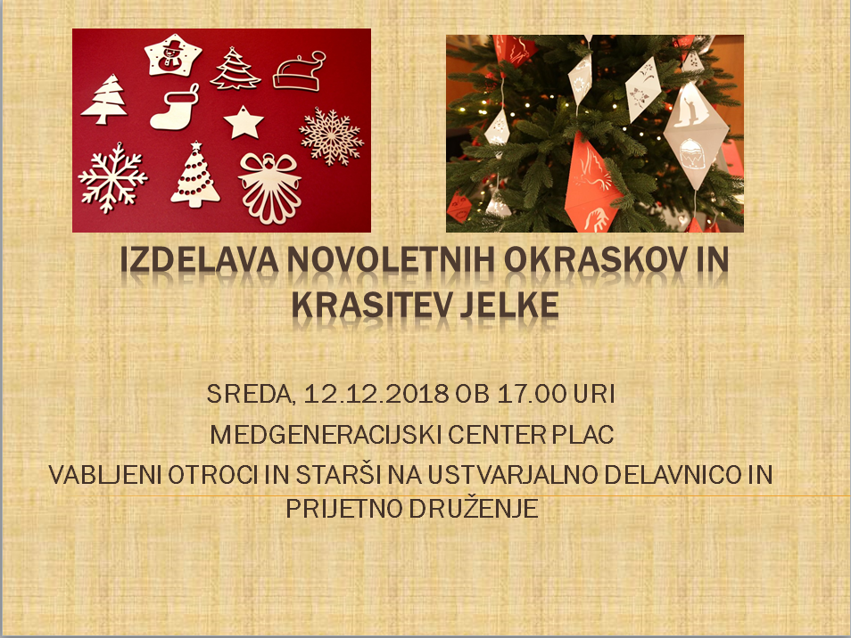 Izdelava novoletnih okraskov in krasitev jelke