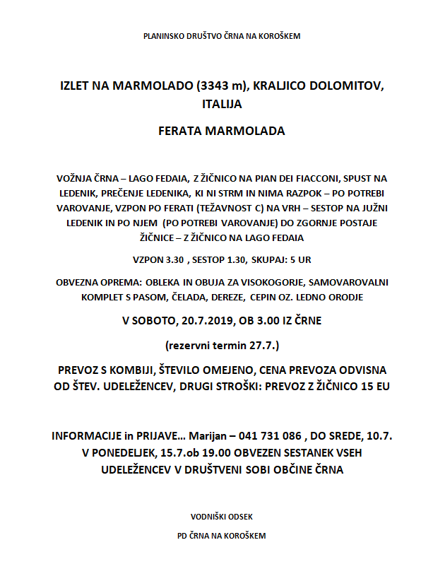 Izlet na Marmoladao