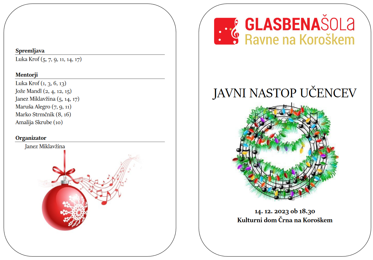 Javni nastop učencev 1
