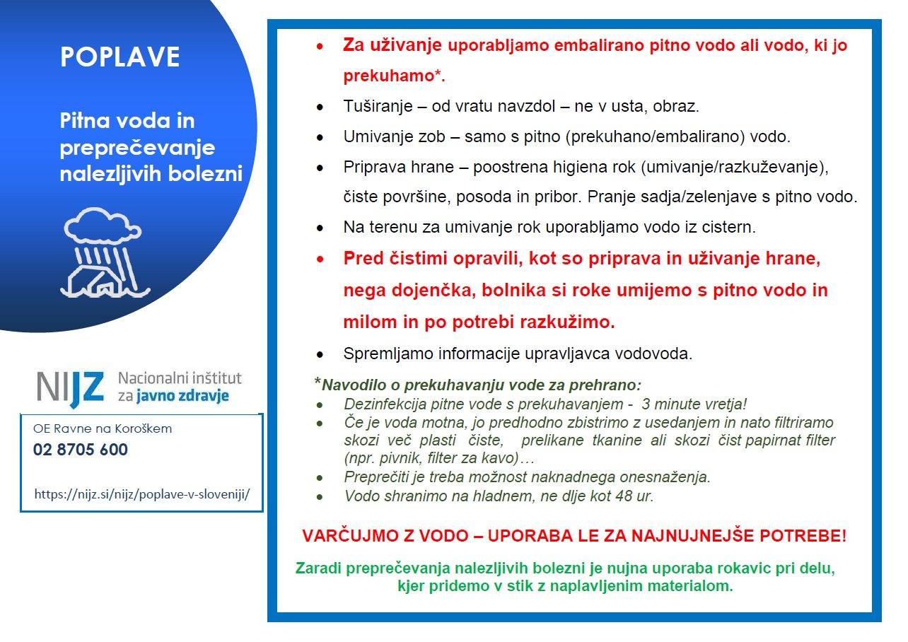 LETAK NIJZ OE RAVNE NA KOROŠKEM NAVODILA PREBIVALCEM