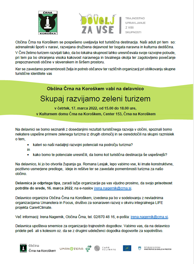 Skupaj razvijamo zeleni turizem