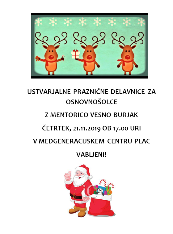 Ustvarjalne praznične delavnice