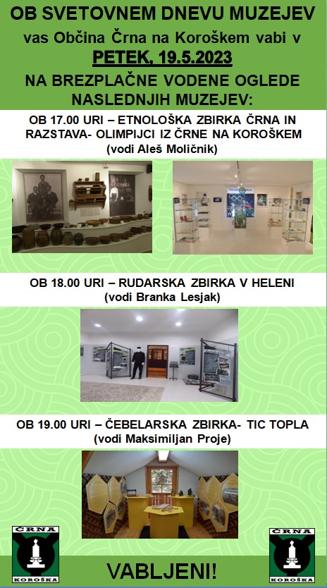 VABILO BREZPLAČNO VODENI OGLEDI ZBIRK