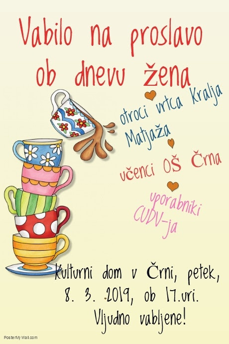 VABILO NA PROSLAVO OB DNEVU ŽENA
