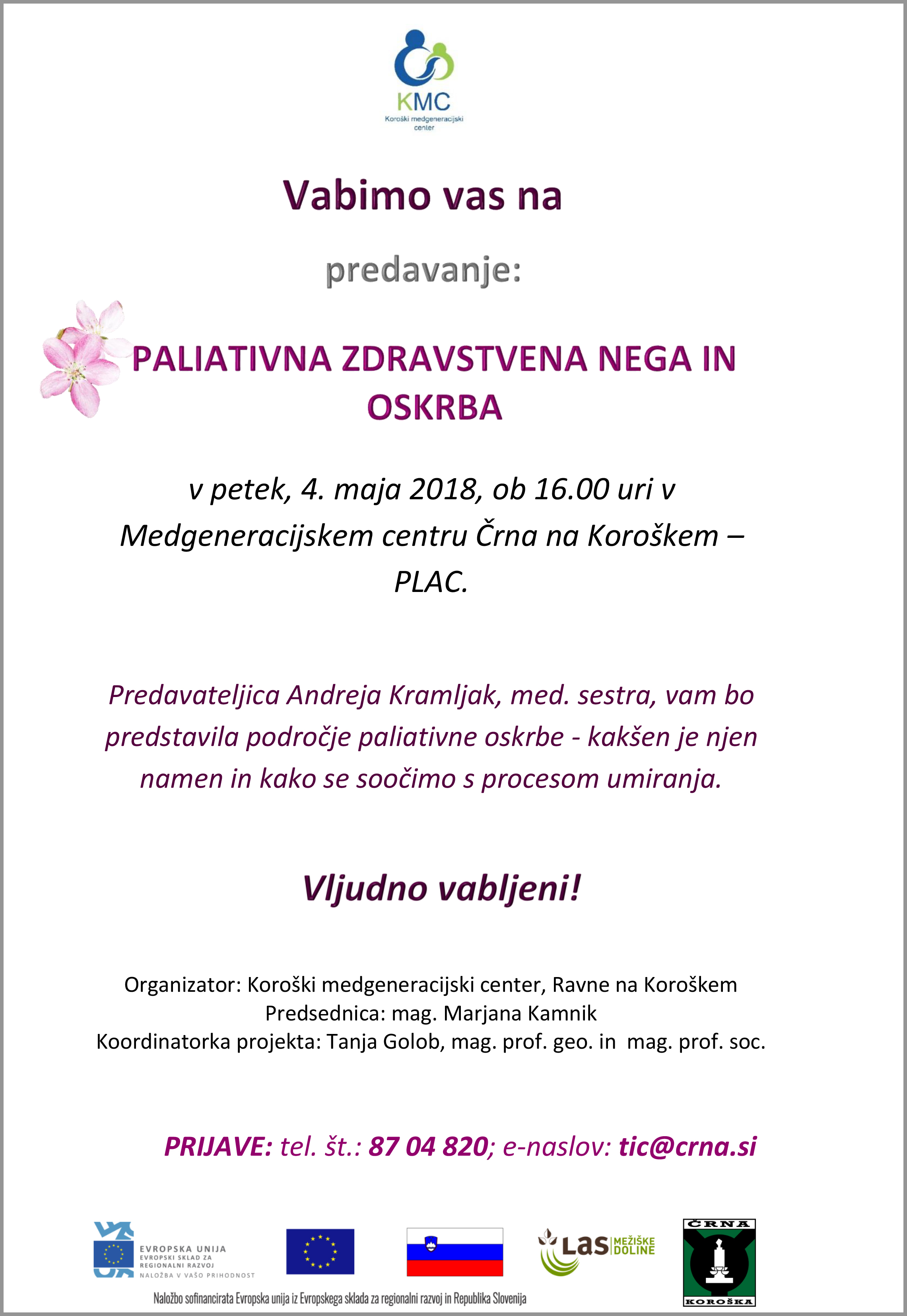 Vabilo delavnica 10 Črna na Kor. Kramljak 4. 5 