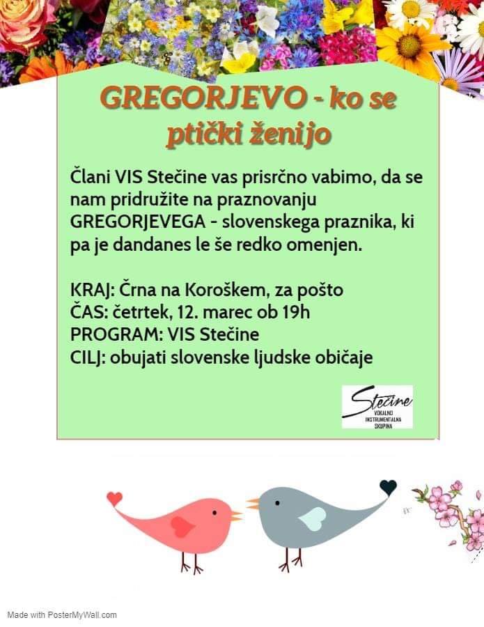 Vabilo Gregorjevo 9.3.2020