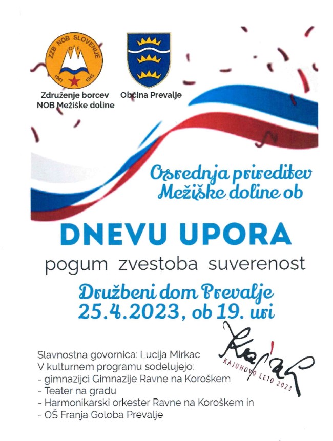 Vabilo ob Dnevu upora