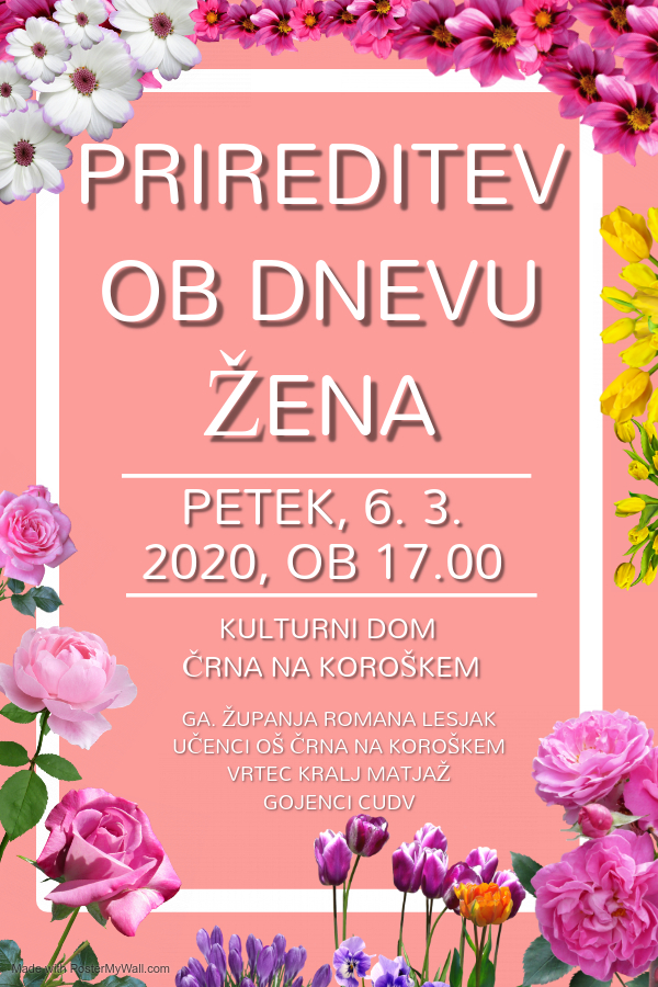 Vabilo za dan žena 6.3.2020