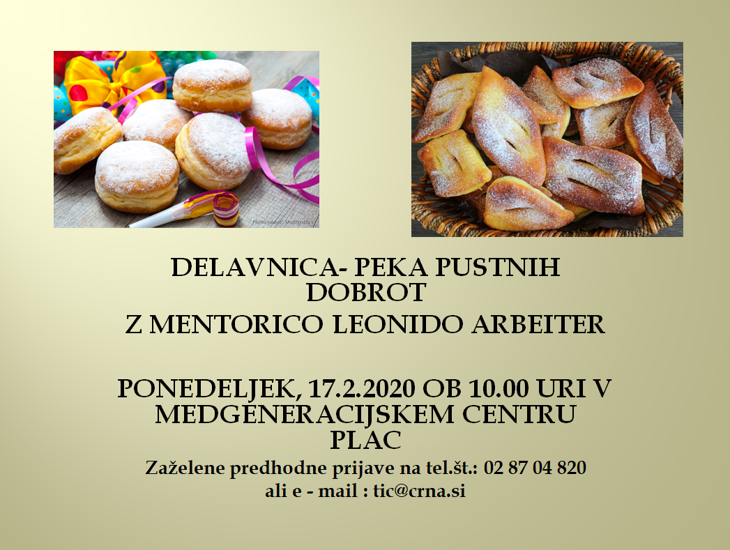 delavnica Peka pustnih dobrot