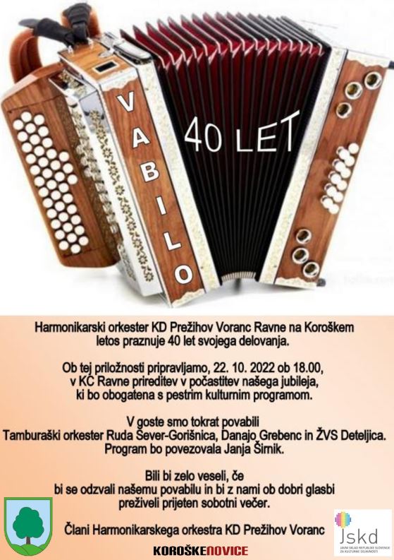 harmonikarski orkester KD Ravne 40 let