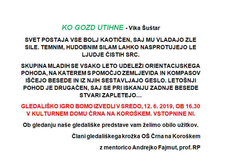 kO GOZD UTIHNE