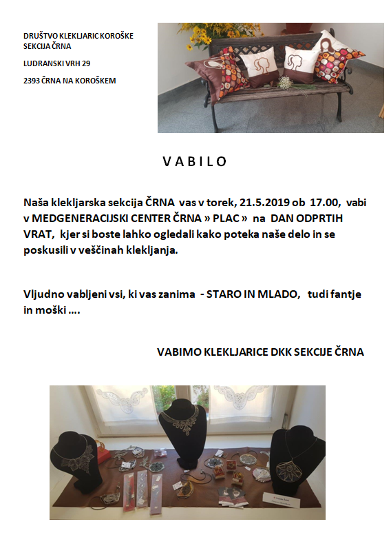 klekljarska sekcija vabilo