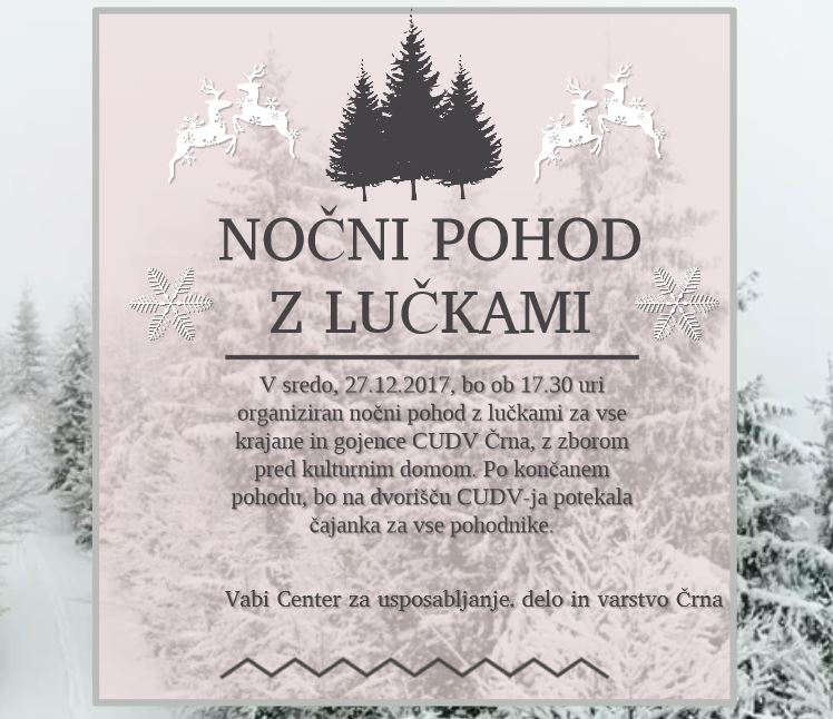 nočni pohod z lučkami