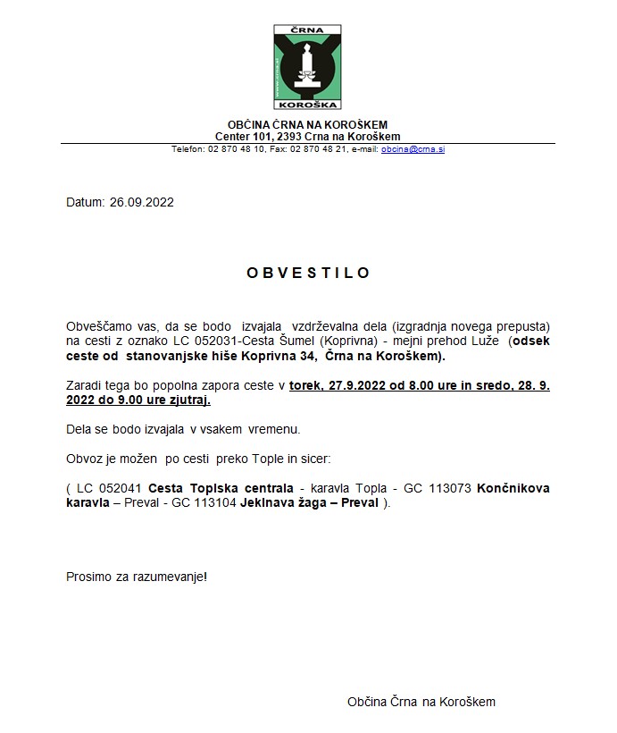obvestilo zapora ceste copy