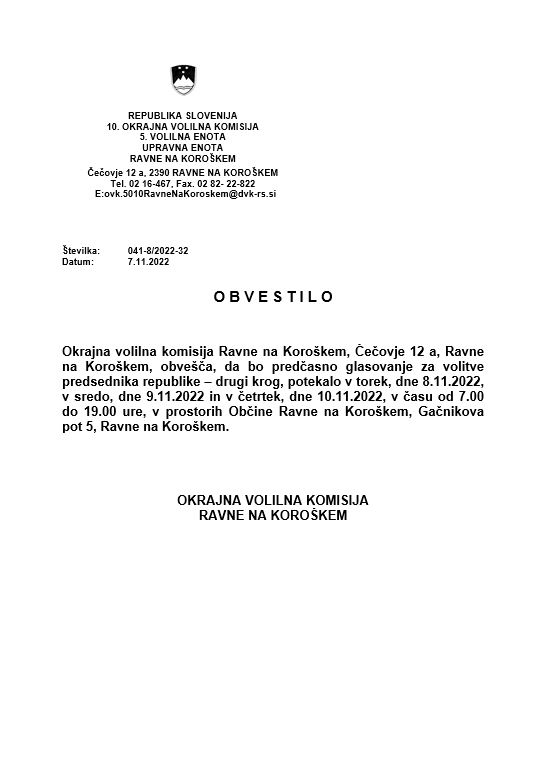 predčasne volitve predsednik