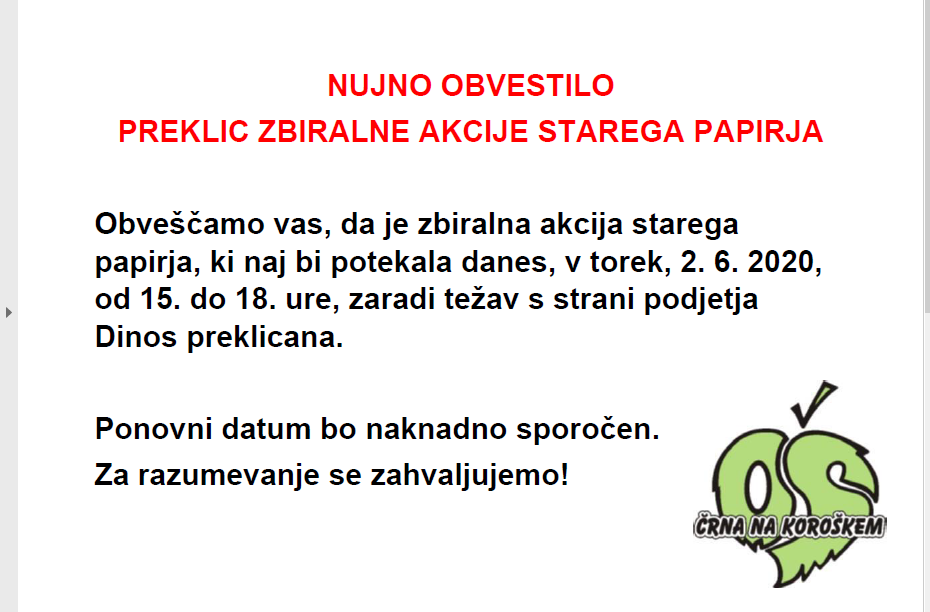 preklic papirja